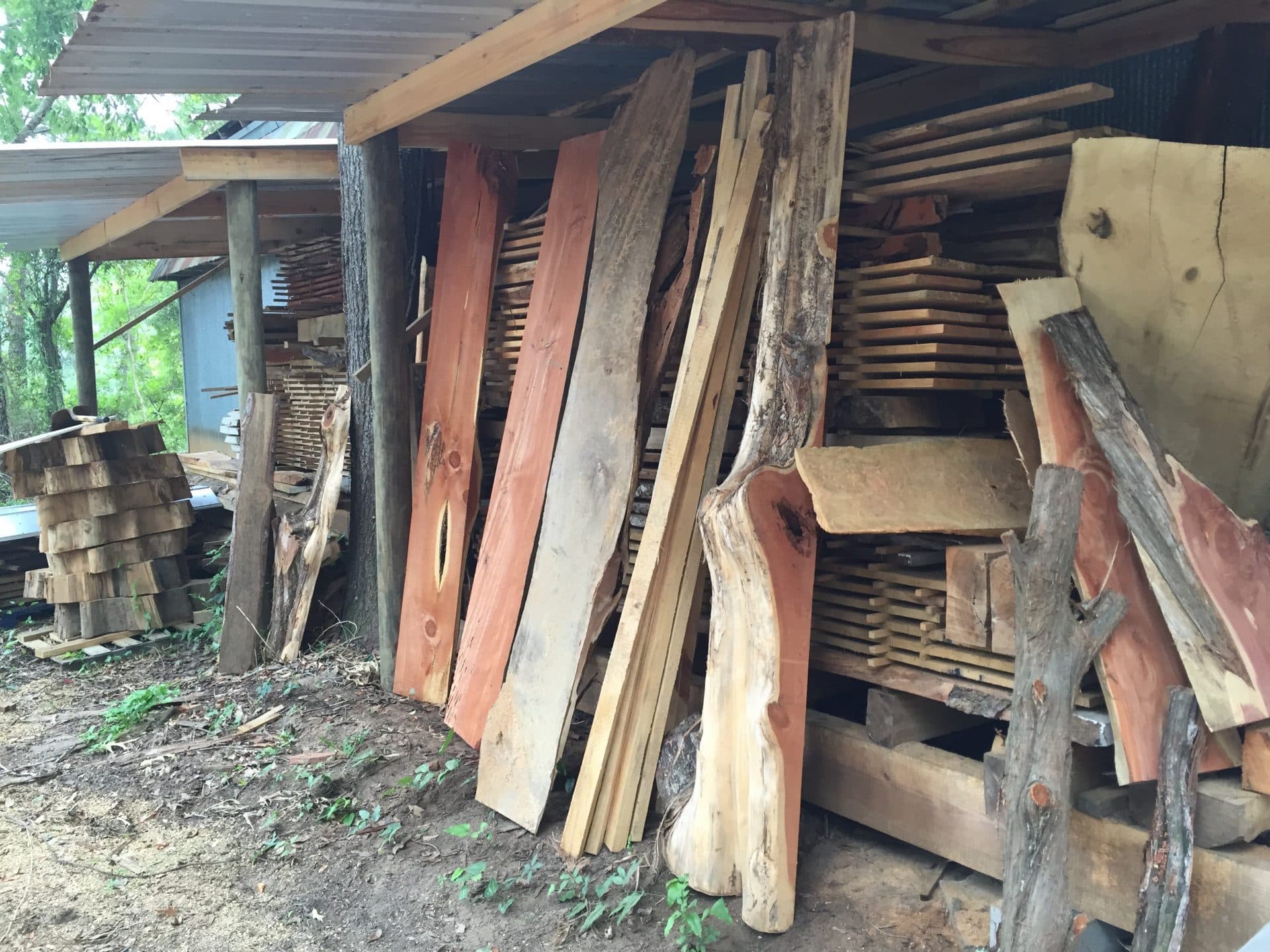 Crosscut Slabs & Lumber at Grassroots Wood Co. in Fairhope, Alabama
